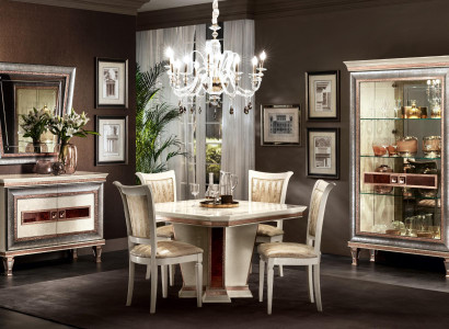 Esstisch 4x Stühle Kommode 8tlg. Esszimmer Set Gruppe Garnitur Tisch Sitzgruppe