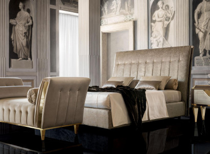 Bett 2x Nachttisch Chaiselounge 4 tlg Schlafzimmer Set Möbel Modern Luxus Betten