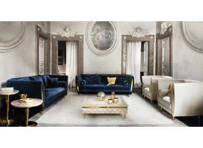 Sofagarnitur Sofa Couch 3 + 1 Wohnzimmer Designer Möbel Classisch