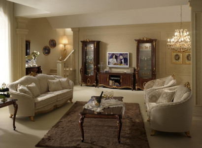 Sofagarnitur 3+3 Sitzer Stoff Couchen Polster Garnitur Sofas Couch arredoclassic