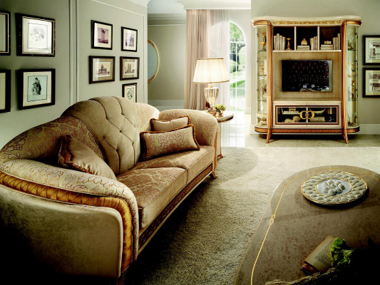 Sofagarnitur Sofa Couch 3 + 2 Wohnzimmer Designer Möbel Klassisch Barock