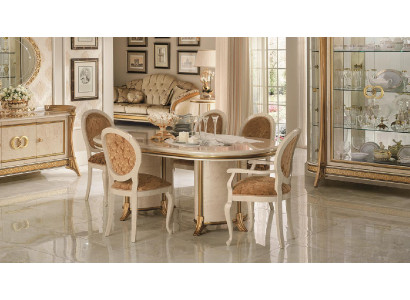 6 Stühle + Tisch Set Küche Designer Barock Rockoco klassisch Jugendstil