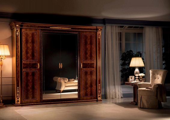 Kleiderschrank Schlafzimmer Holz Schrank Modern Stil Luxus Schränke Klassisch