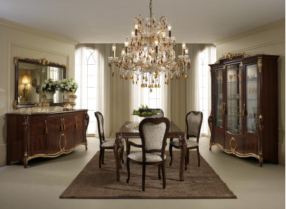 Esstisch 6 Stühle Esszimmer Tisch Jugendstil luxus Möbel royal Neu Rokoko