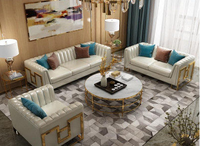 Sofagarnitur 3+2+1 Sitzer Wohnlandschaft Sofa Couch Polster Garnitur Sofas