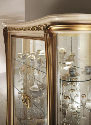 Vitrine Kommoden Vitrinen Kommodenschrank Glas Schrank Italien arredoclassic