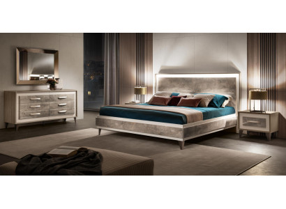Schlafzimmer Sets Bett 2x Nachttisch Kommode Spiegel arredoclassic 5tlg. Set