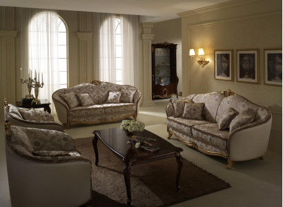 Sofa Couch 3 Sitzer ohne 2+1 Designer Möbel Klassische Barock Rokoko