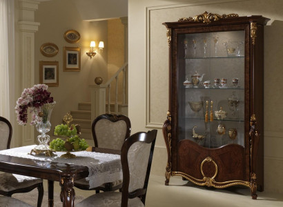 Wohnzimmer Möbel Klassische Holz Glas Vitrine Glasschrank Schrank Vitrinen Neu