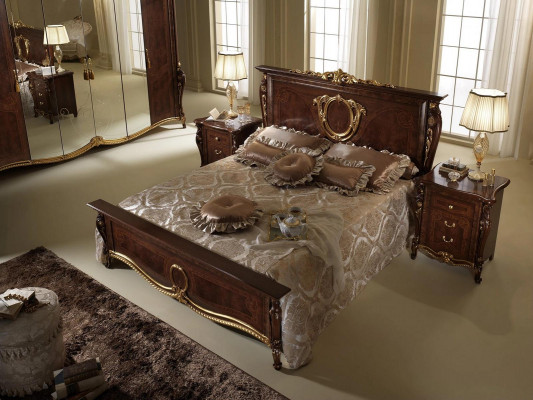 Italienische Schlafzimmer Möbel Polster Doppel Bett Luxus Design Betten Ehe Neu