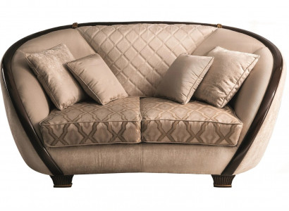 Wohnzimmer Stoff Couch Sofa 2 Sitzer Designer Couchen Couch Beige Textil Polster