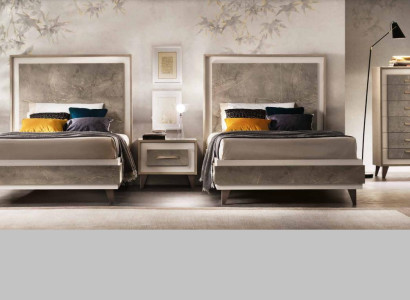 Schlafzimmer Set Bett Nachttische Kommode Stil Garnitur Italienische Möbel 4 tlg