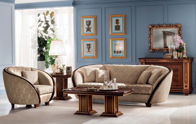 Design Sessel Stoff Couch Sofa Polster Sofas Sessel Fernseh 1 Sitz arredoclassic