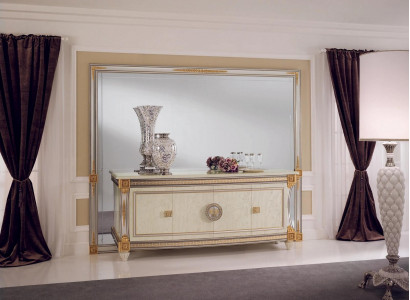 Spiegel Holzrahmen Wandspiegel Klassischer Designer Wand Möbel arredoclassic