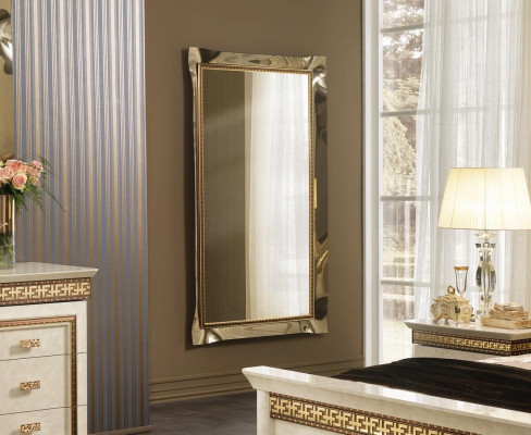 Klassischer Wandspiegel Spiegel Möbel Barock Glas Rahmen Wand Gold 105x170cm