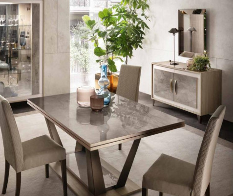 Esstisch Esszimmer Wohnzimmer Garnitur Holz Design Italienische Möbel