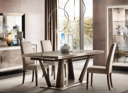 Italienisches Designer Esszimmer Set Garnitur Stuhl Tisch Gruppe 5tlg Neu