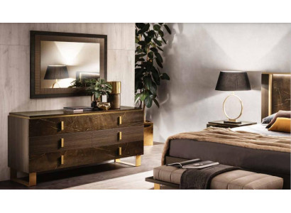 Konsolen Tisch Kommode mit Spiegel Luxus Möbel Set Konsole 2tlg. Hergestellt
