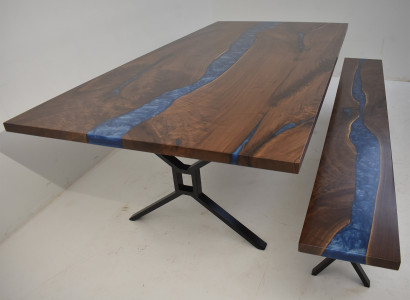 Design Tisch Bank Esstisch Küchentisch Tische Bänke Massiv Echtholz Wohnzimmer
