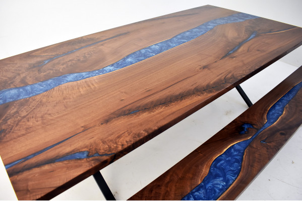 Design Tisch Bank Esstisch Küchentisch Tische Bänke Massiv Echtholz Wohnzimmer
