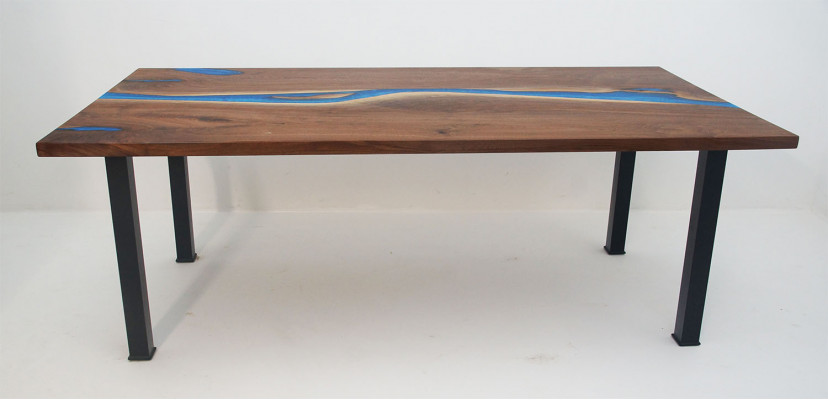 Fluss Tische Esstisch Design Tisch Moderne Möbel 220x90 Epoxid Harz Ozean Meer
