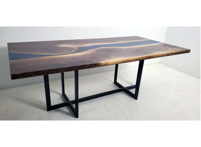 Esstisch Design Tisch Harz Moderne Tische Meer Ozean Fluss Möbel 220x90 Epoxid