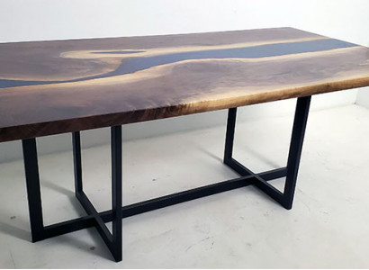 Esstisch Design Tisch Harz Moderne Tische Meer Ozean Fluss Möbel 220x90 Epoxid