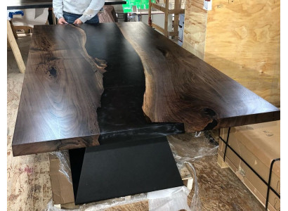 Epoxid Harz Esstisch Echtes Holz Massive Möbel Wasserfall Epoxy Tisch 220x100cm