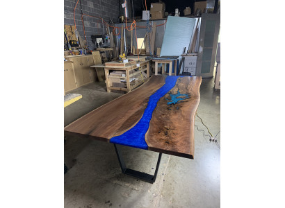 Esstisch Meer Wasser River Echtes Holz Flusstisch 260x100 Tische