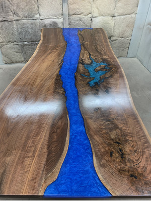 Esstisch Meer Wasser River Echtes Holz Flusstisch 260x100 Tische