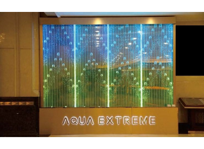 Trennwand Regal Schrank Wasserwand Säule Wände LED 90x300 Wasserwände Waterwall
