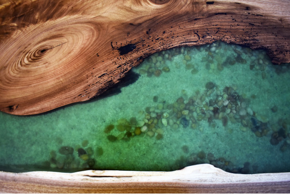 Esstisch Meer Wasser River Echtes Holz Flusstisch 200x90 Tische