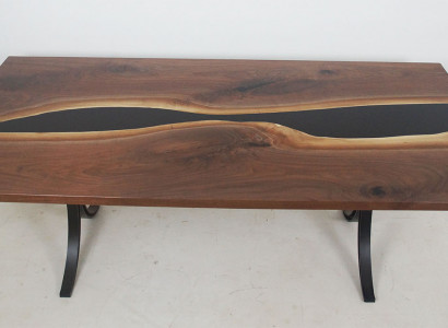 Epoxidharz Esstisch River Table Echtes Holz Massiv Tische 240x100 Flusstisch Neu