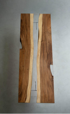 Esstisch River Table Echtes Holz Flusstisch 240x90 Massive Tische
