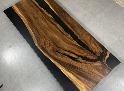 Couchtisch River Table Echtes Holz Flusstisch Epoxidharz Massiv Tische