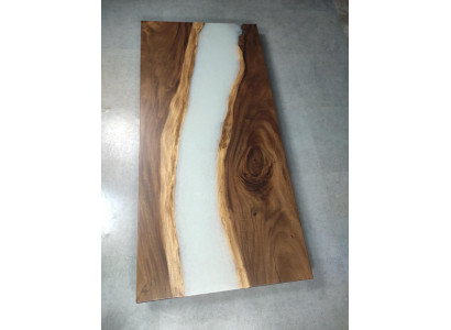 Epoxid harz esstisch echtes holz deko massive möbel wasserfall epoxy tisch