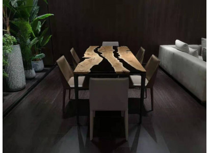 Couchtisch Black River Table Echtes Holz Flusstisch 220x90 Tische Epoxidharz Neu