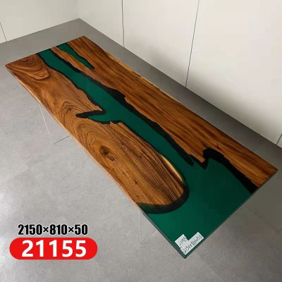 Epoxid harz esstisch echtes holz massive möbel wasserfall deko epoxy tisch