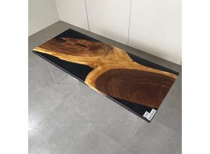 Esstisch Table Epoxidharz Massiv Tische 201x81 cm Flusstisch Echtes Holz