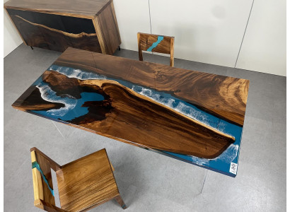 Esstisch River Table Tisch Holz Flusstisch 180x90 Massive Tische