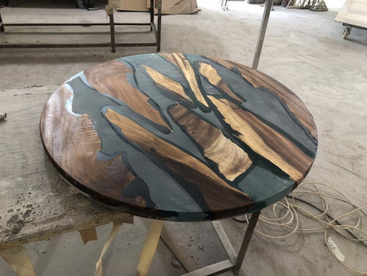 Runde Tische Esstisch Design Tisch Moderne Meer Fluss Möbel 90 cm