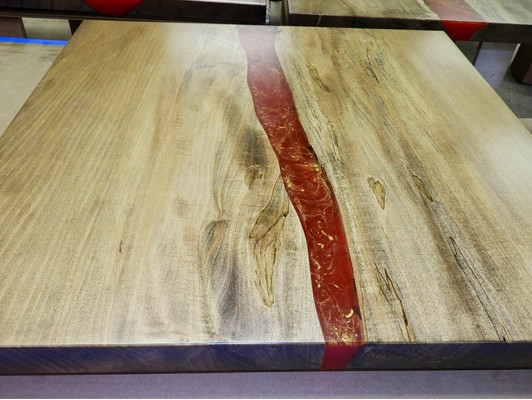 Epoxidharz Epoxy Fluss Maßanfertigung Tisch Echtes Holz Preis 1qm Tische Resin