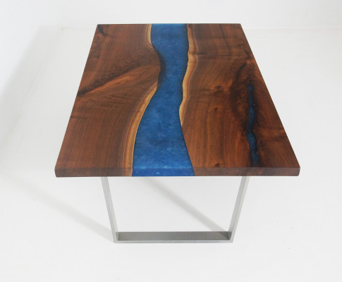Epoxy Maßanfertigung Tisch Epoxidharz Fluss Echtes Holz Preis 1qm Tische Resin