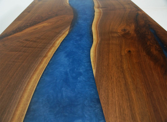 Epoxy Maßanfertigung Tisch Epoxidharz Fluss Echtes Holz Preis 1qm Tische Resin