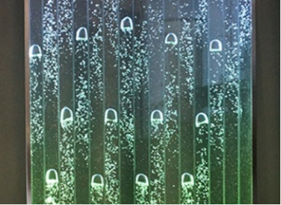 Wandpaneel mit Wasserblasen LED Dekorative Wasserwand Designer Wasser Wand