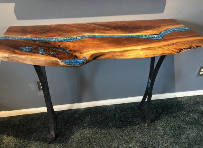 Konsolentisch Design Tisch Kommode Handgefertigter Epoxid Harz Tische