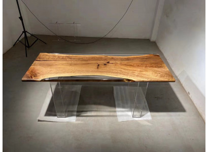 River Table Epoxidharz Couchtisch Massiv Tische 120x60 Flusstisch