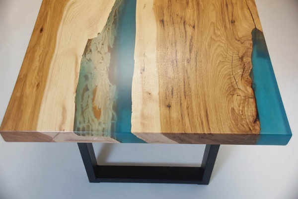 Couchtisch River Table Epoxidharz Massiv Tische 120x70 Flusstisch Echtes Holz