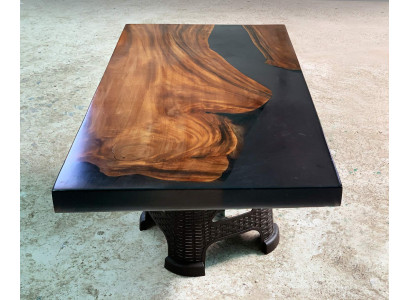 Couchtisch River Table Massiv Tische 100x60 Flusstisch Echtes Holz