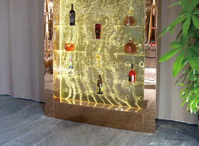 Led Wasser Wand Bar Regal Säule Wassersäulen Theke Regale Designer Beleuchtet